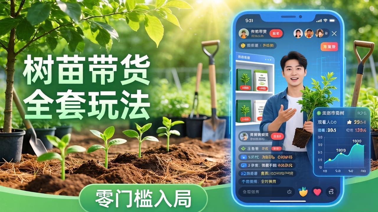 视频号AI树苗带货全套玩法：零门槛入局，掌握豆包、千问等AI工具制作树苗视频的全套流程-乐码云集