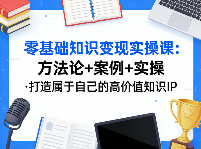 零基础知识变现实操课，方法论+案例+实操，打造属于自己的高价值知识IP-乐码云集