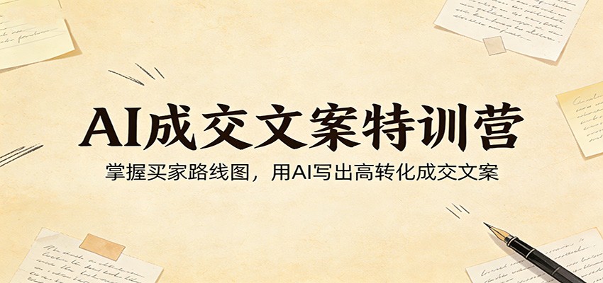AI成交文案特训营：掌握买家路线图，用AI写出高转化成交文案-乐码云集