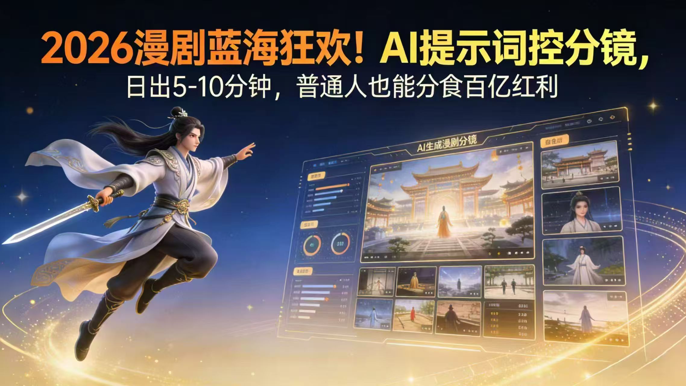 2026漫剧红利实锤！ AI 提示词控分镜， 普通人也能轻松月入过万-乐码云集