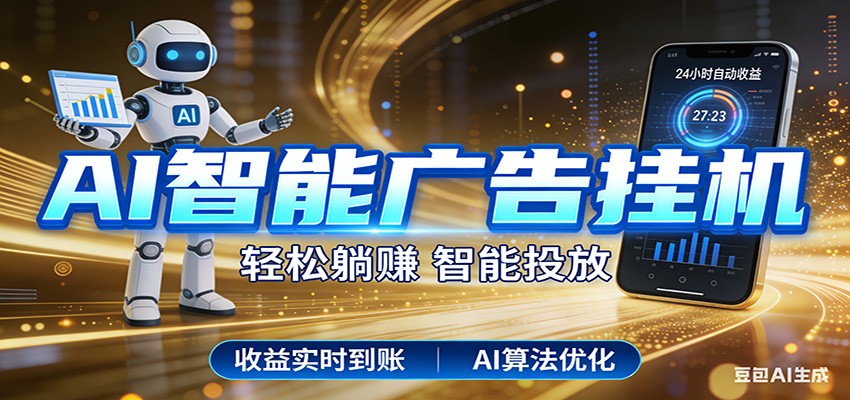 智能广告挂机新时代，利用碎片化时间实现稳定被动收益，AI帮你持续盈利-乐码云集