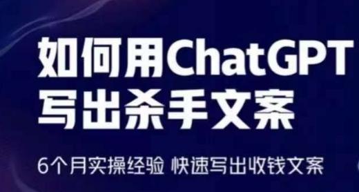 如何用ChatGPT写出杀手文案，6个月实操经验，快速写出收钱文案-乐码云集