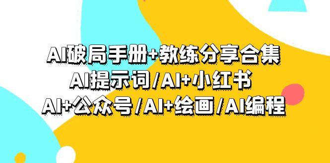 (9351期)AI破局手册+教练分享合集：AI提示词/AI+小红书 /AI+公众号/AI+绘画/AI编程-乐码云集