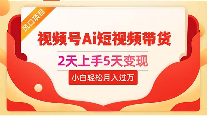 2天上手5天变现视频号Ai短视频带货0粉丝0基础小白轻松月入过万-乐码云集