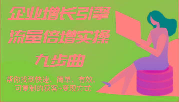 企业增长引擎流量倍增实操九步曲，帮你找到快速、简单、有效、可复制的获客+变现方式-乐码云集