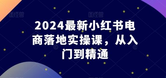 2024最新小红书电商落地实操课，从入门到精通-乐码云集