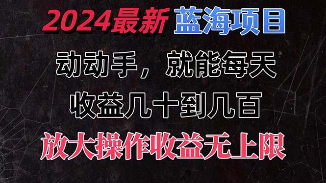 有手就行的2024全新蓝海项目，每天1小时收益几十到几百，可放大操作收…-乐码云集