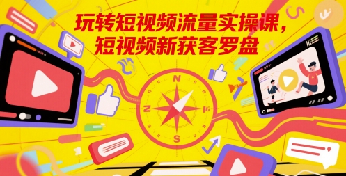 玩转短视频流量实操课，短视频新获客罗盘-乐码云集