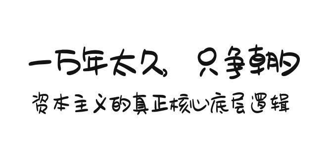 某付费文章《一万年太久，只争朝夕：资本主义的真正核心底层逻辑》-乐码云集