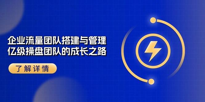 企业 流量团队-搭建与管理，亿级 操盘团队的成长之路(28节课-乐码云集