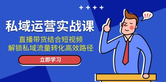 私域运营实战课：直播带货结合短视频，解锁私域流量转化高效路径-乐码云集