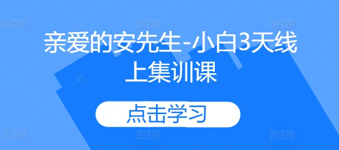 亲爱的安先生-小白3天线上集训课-乐码云集