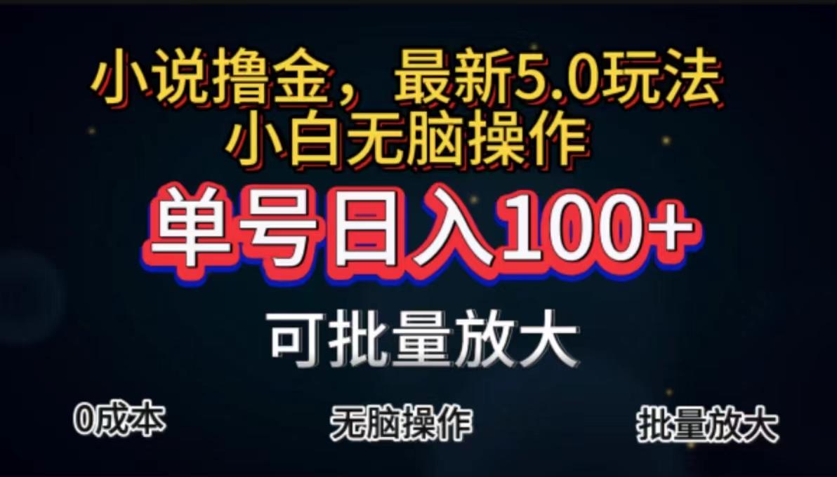 全自动小说撸金，单号日入100+小白轻松上手，无脑操作-乐码云集