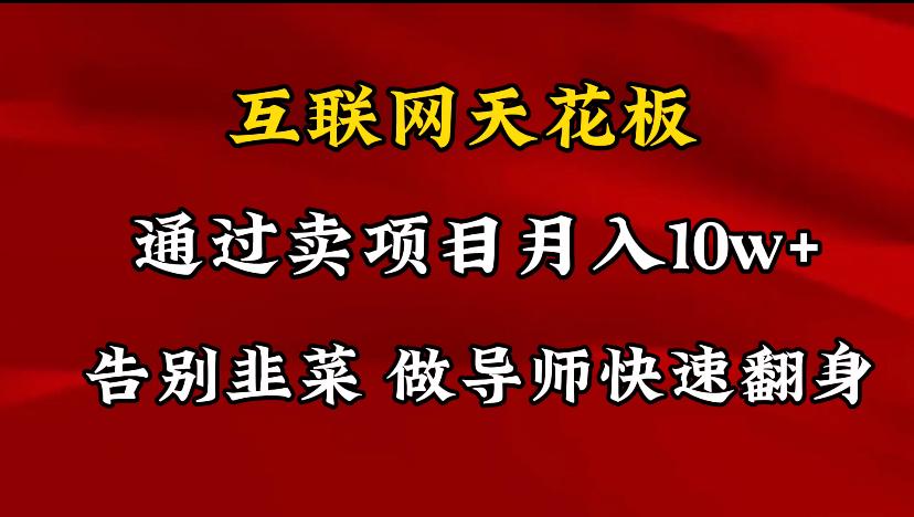 导师训练营互联网的天花板，让你告别韭菜，通过卖项目月入10w+，一定要…-乐码云集
