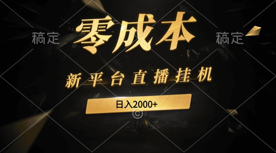 (9841期)新平台直播挂机最新玩法，0成本，不违规，日入2000+-乐码云集