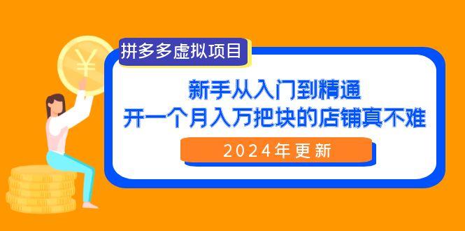 (9744期)拼多多虚拟项目：入门到精通，开一个月入万把块的店铺 真不难(24年更新)-乐码云集