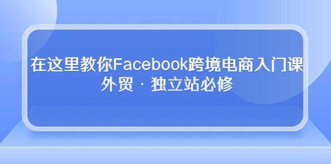 在这里教你Facebook跨境电商入门课，外贸·独立站必修-乐码云集