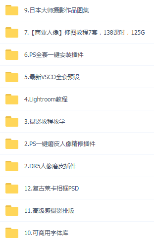 某宝买的杂乱PS LR教程预设摄影-乐码云集