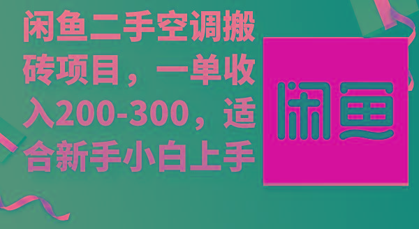 (9539期)闲鱼二手空调搬砖项目，一单收入200-300，适合新手小白上手-乐码云集
