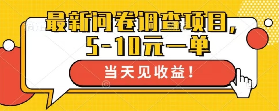 最新问卷调查项目，单日零撸100＋-乐码云集