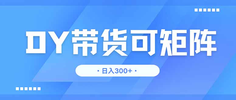 DY带货，日入300＋矩阵无上限-乐码云集