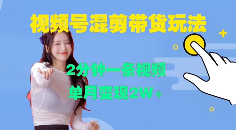 视频号混剪玩法，2分钟一条视频，单月变现2W+【揭秘】-乐码云集