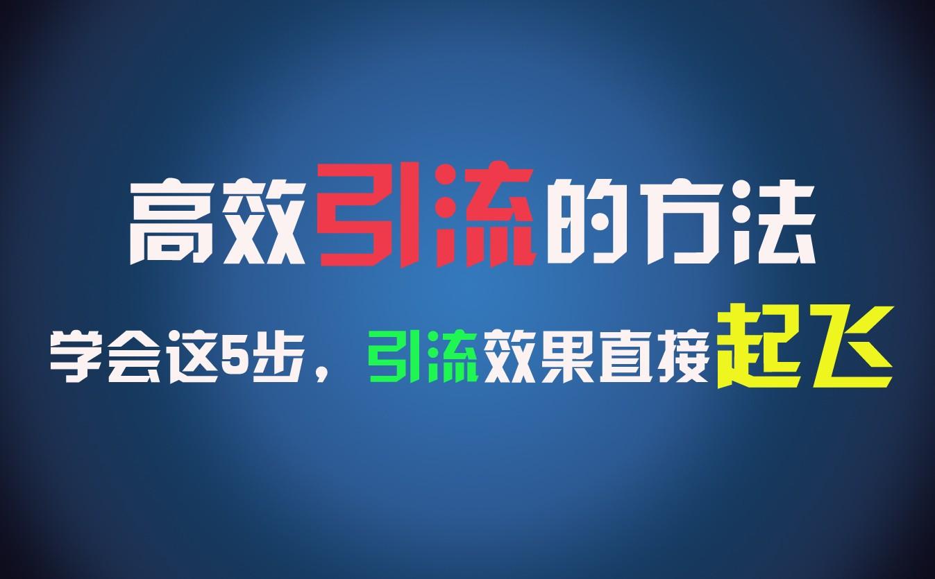 高效引流的方法，可以帮助你日引300+创业粉，一年轻松收入30万，比打工强太多！-乐码云集