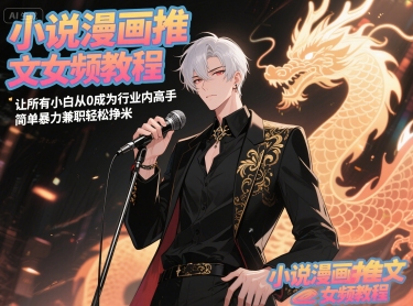 小说漫画推文女频教程，让所有小白从0成为行业内高手，简单暴力兼职轻松挣米-乐码云集