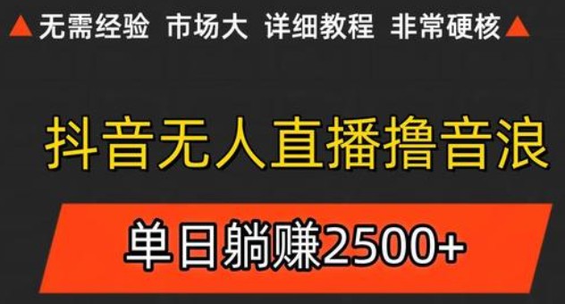 抖音无人直播6.0 简单无脑可矩阵 每天两小时轻松躺赚500+-乐码云集