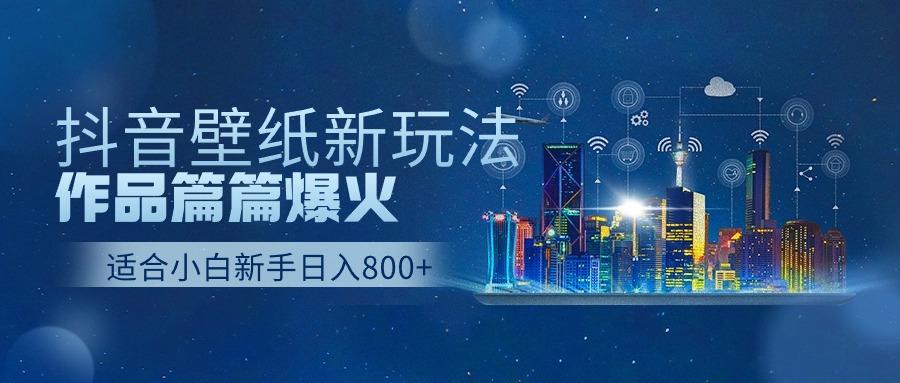 (9842期)抖音壁纸号新玩法，作品篇篇爆火，日收益500+-乐码云集