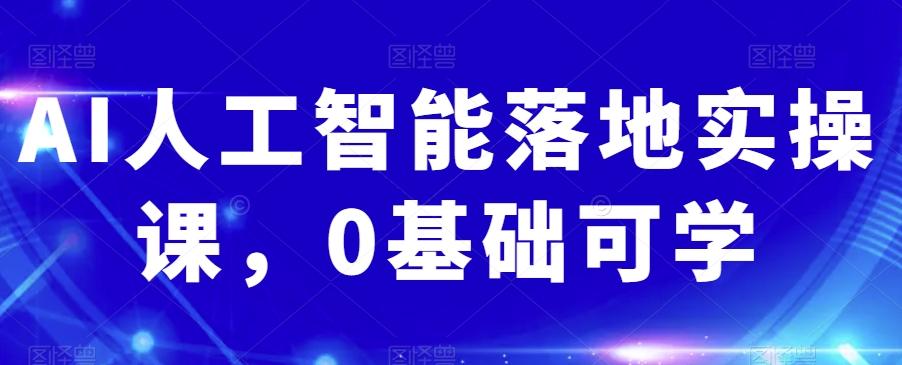 AI人工智能落地实操课，0基础可学-乐码云集