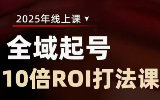 2025全域起号10倍ROI打法课，助你提升直播间的投资回报率-乐码云集
