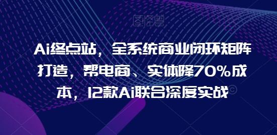 Ai终点站，全系统商业闭环矩阵打造，帮电商、实体降70%成本，12款Ai联合深度实战-乐码云集