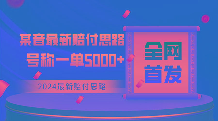 全网首发，2024最新某音赔付思路，号称一单收益5000+-乐码云集