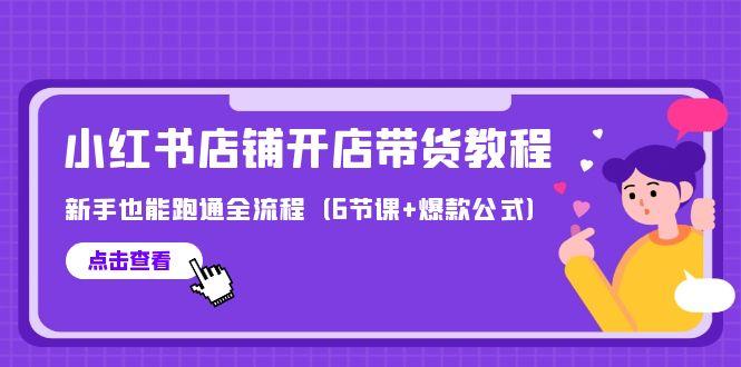 (9883期)最新小红书店铺开店带货教程，新手也能跑通全流程(6节课+爆款公式)-乐码云集