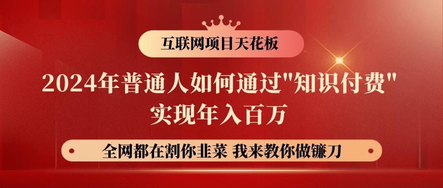 2024年普通人如何通过”知识付费”月入十万年入百万，实现财富自由-乐码云集