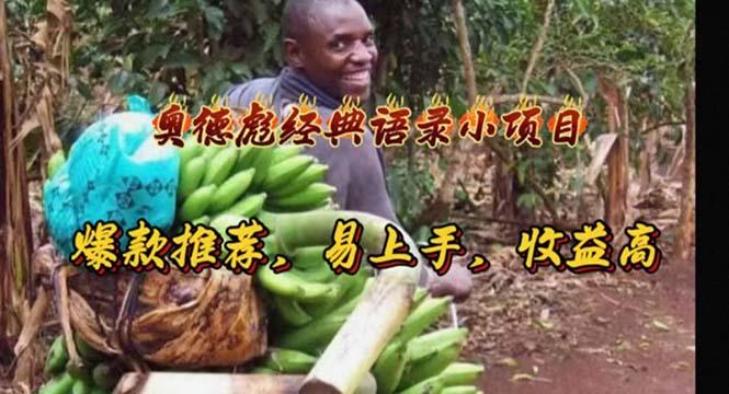 奥德彪经典语录小项目，爆款推荐，易上手，收益高-乐码云集