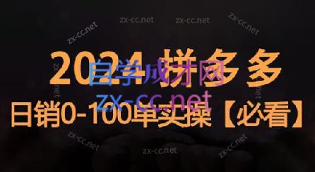 恒哥·2024拼多多日销0-100单实操-乐码云集