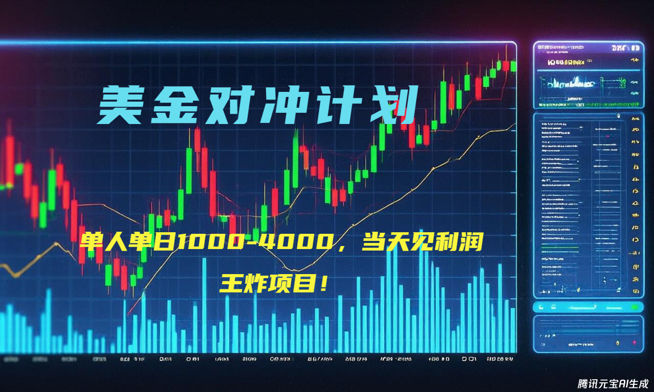 2025年最暴力项目“美金先登计划”最新最强对冲战法，每日实际收益1K-4K-乐码云集