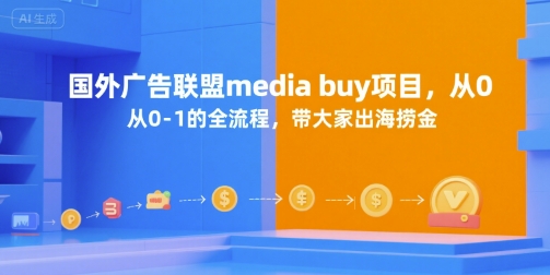 国外广告联盟media buy项目，从0-1的全流程，带大家出海捞金-乐码云集