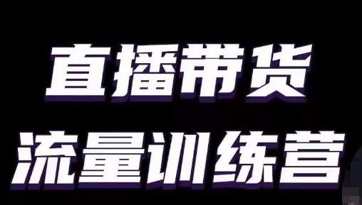 直播带货流量训练营，小白主播必学直播课-乐码云集