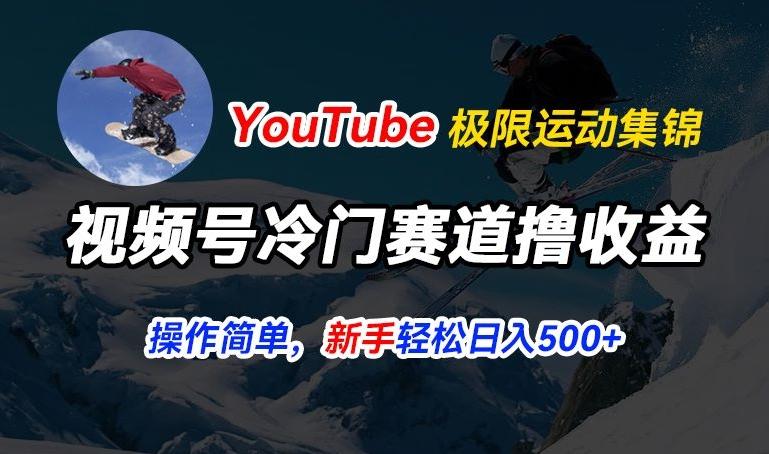 视频号冷门赛道撸收益，YouTube搬运极限运动集锦，暴力起号，操作简单流量高，轻松日入5张【揭秘】-乐码云集