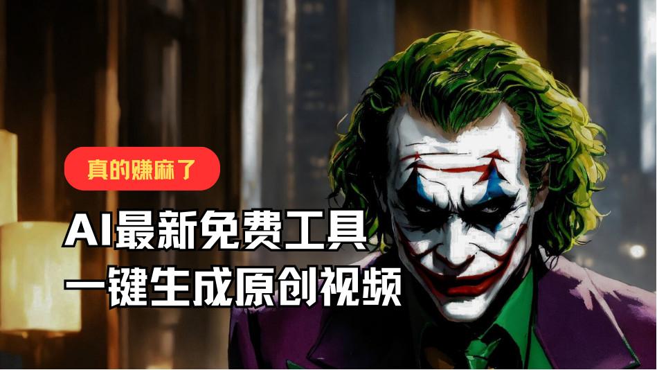 最新免费AI工具，一键生成原创视频，佛系搬运，轻松月入10000+！-乐码云集