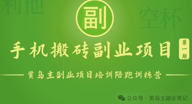 手机搬砖小副业项目训练营1.0，实测1小时收益50+，一部手机轻松日入100+-乐码云集