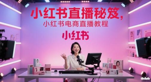 小红书直播秘笈，小红书电商直播教程-乐码云集