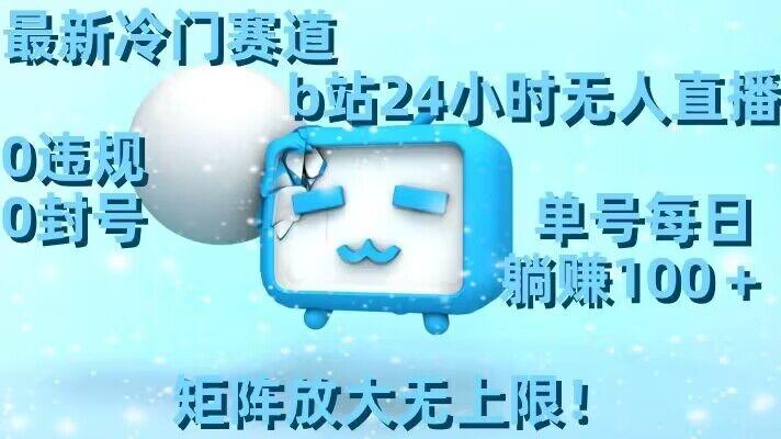 最新冷门赛道，b站24小时无人直播，0违规0封号，单号每日躺赚100＋，矩阵放大无上限【揭秘】-乐码云集
