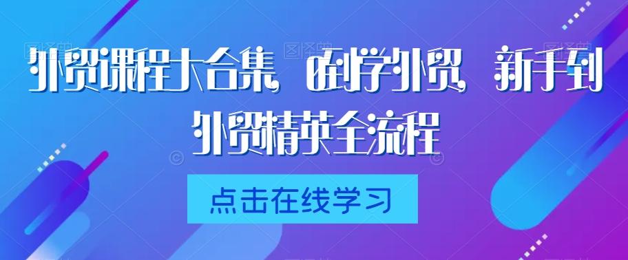 外贸课程大合集，0到1学外贸，新手到外贸精英全流程-乐码云集