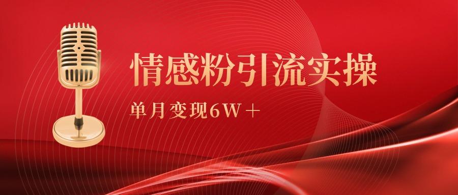 (9473期)单月变现6w+，情感粉引流变现实操课-乐码云集