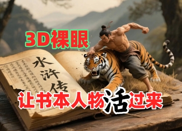 书本人物裸眼3D视频，新的玩法，流量超猛，保姆级教程-乐码云集