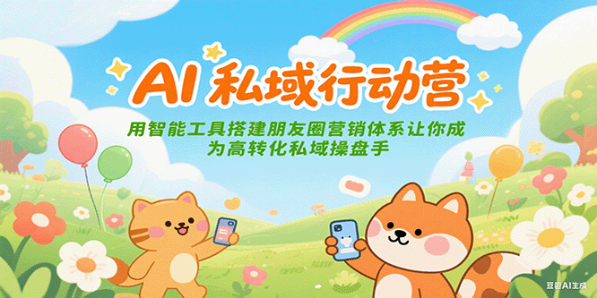 AI私域行动营：用智能工具搭建朋友圈营销体系让你成为高转化私域操盘手-乐码云集